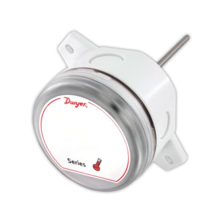 Dwyer Instruments Duct Mount Temperature Transmitter with 4 to 20 mA output, 8" probe BTT-D08-1